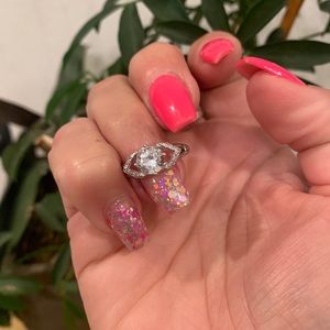 Sterling Silver Genuine White Topaz Ring